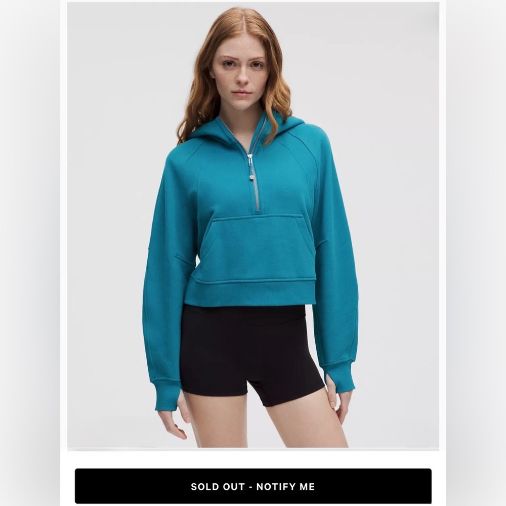 Lululemon NWT Scuba Oversized Half Zip Hoodie, Hawaiian Blue, XS/S - Picture 13 of 13